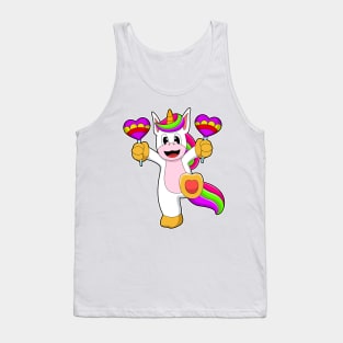 Unicorn with Hearts Tank Top